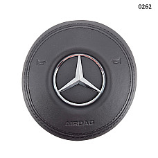 Δερμάτινο κάλυμμα για αερόσακο στο τιμόνι Mercedes-Benz AMG με χρωμιωμένο έμβλημα – 0262 - Sellzone.bg Δερμάτινο κάλυμμα για αερόσακο στο τιμόνι Mercedes-Benz AMG με χρωμιωμένο έμβλημα – 0262